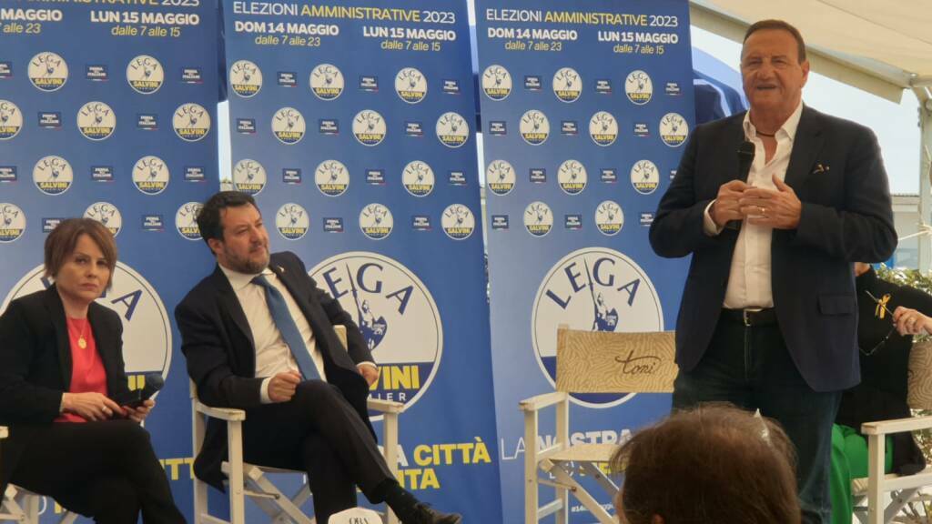 Salvini a Fregene, pieno sostegno a Baccini. E annuncia: &#8220;6 milioni di euro per il depuratore&#8221;