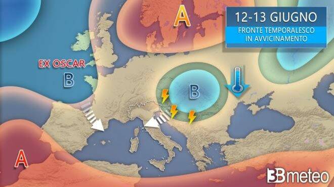 Meteo lunedì: altro maltempo con il vortice mediterraneo