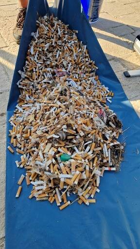 Ambiente, il Lazio “liberato” da 60 chili di mozziconi di sigarette
