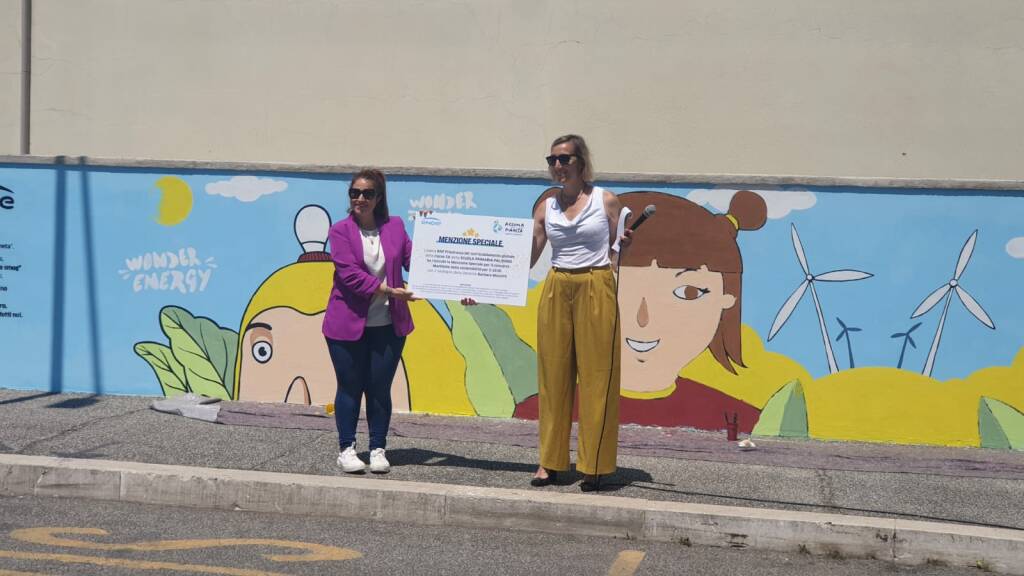 Un murale anti-smog a Fiumicino: l&#8217;opera degli alunni del progetto &#8220;A scuola per il pianeta&#8221;