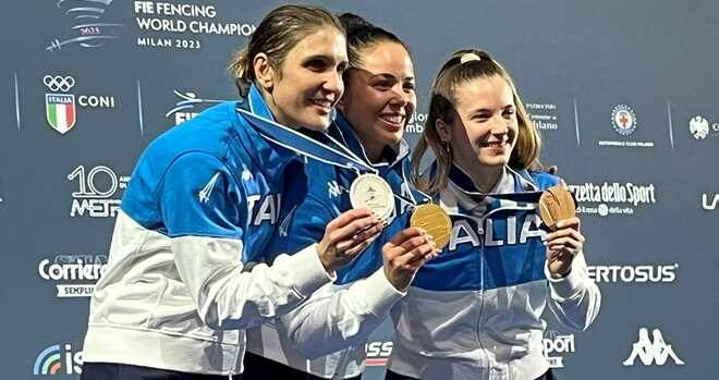 Scherma, tris mondiale dell’Italia: Volpi, Errigo e Favaretto sul podio femminile