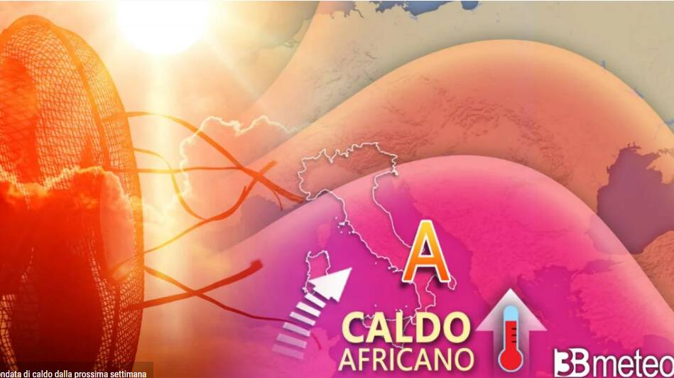 Meteo lunedì: ondata di caldo africano, picchi di 38-40°C