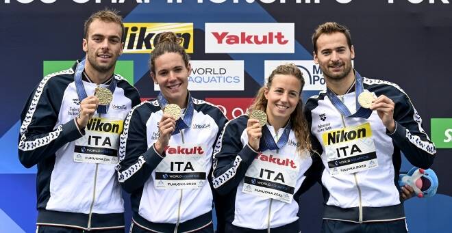 Mondiali, acque libere: l’Italia del Mixed Team è oro nella 4×1500 metri
