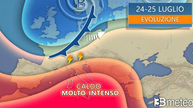 Meteo martedì: Italia divisa in due, temporali al nord e caldo rovente al sud