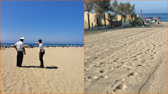 Passoscuro, blitz dei vigili in spiaggia: sgomberata un’altra tendopoli abusiva