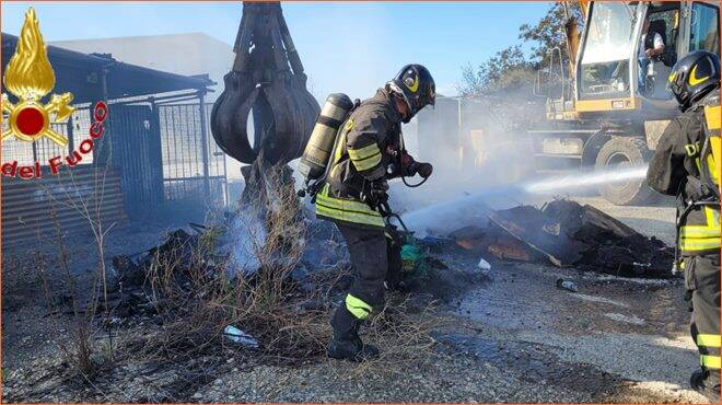 Incendio Civitavecchia