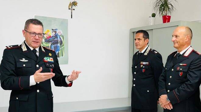 Il Generale Covetti in visita al Nas di Latina per un encomio ai carabinieri
