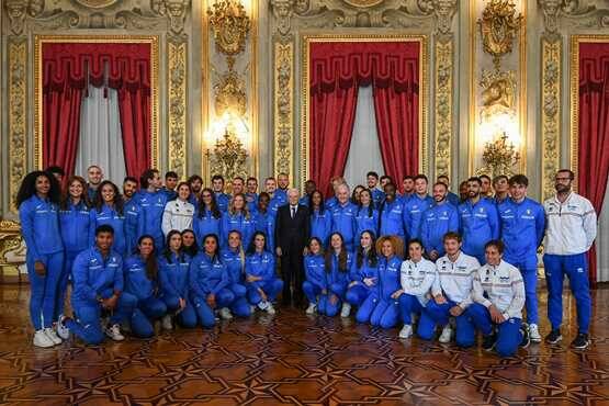 Mattarella incontra gli Azzurri dell’Atletica e del Pentathlon: “Grazie per i successi e per aver indotto i giovani allo sport”