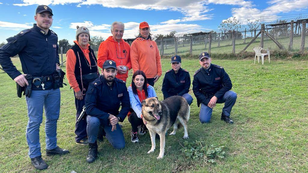 La Polizia di Roma "salva" un cane abbandonato ad Ardea