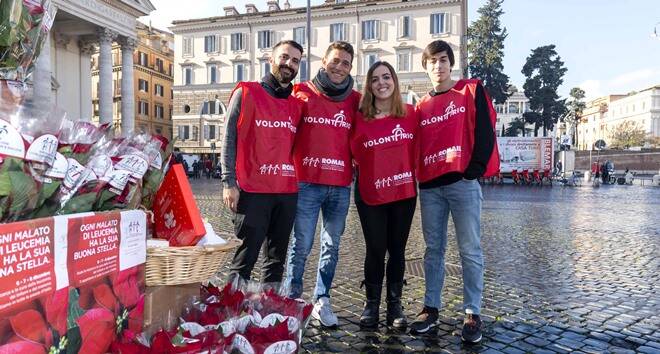 Ail Roma, dall’8 al 10 dicembre tornano le Stelle di Natale: oltre 150 piazze coinvolte