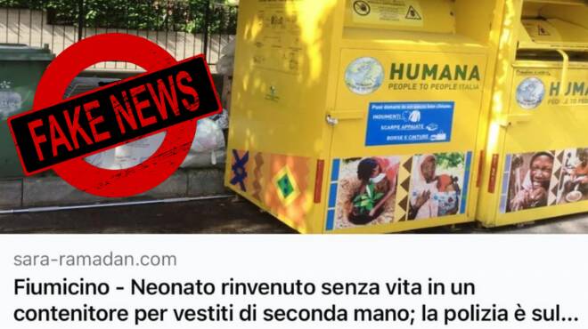 “Neonato trovato morto nel cassonetto”: la fake news che sta girando sui social a Fiumicino (e in tutt’Italia)