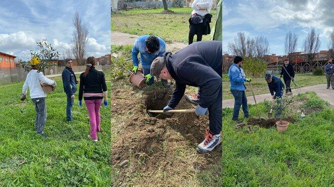 Fiumicino, il parco della Liburna più pulito e più verde: volontari in azione