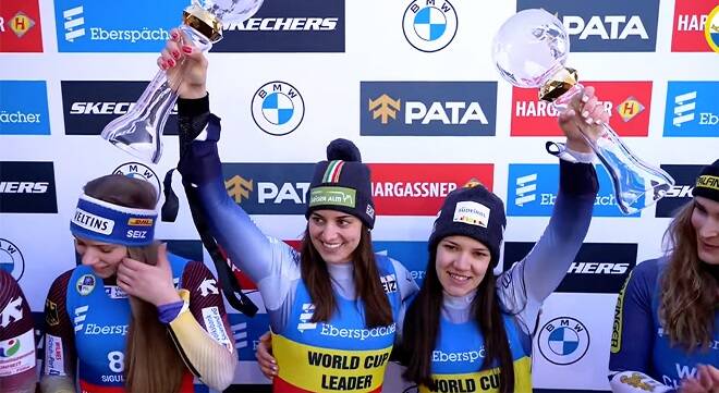 Slittino, Voetter-Oberhofer vincono la seconda Coppa del Mondo nel doppio femminile