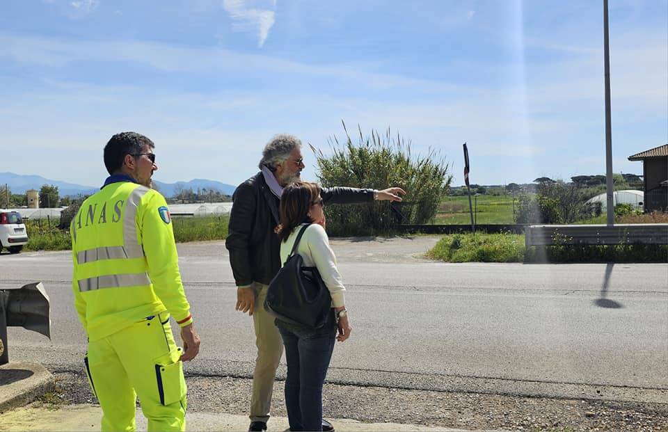 Sicurezza stradale a Terracina, sopralluogo con l’Anas sull’Appia in località Barchi