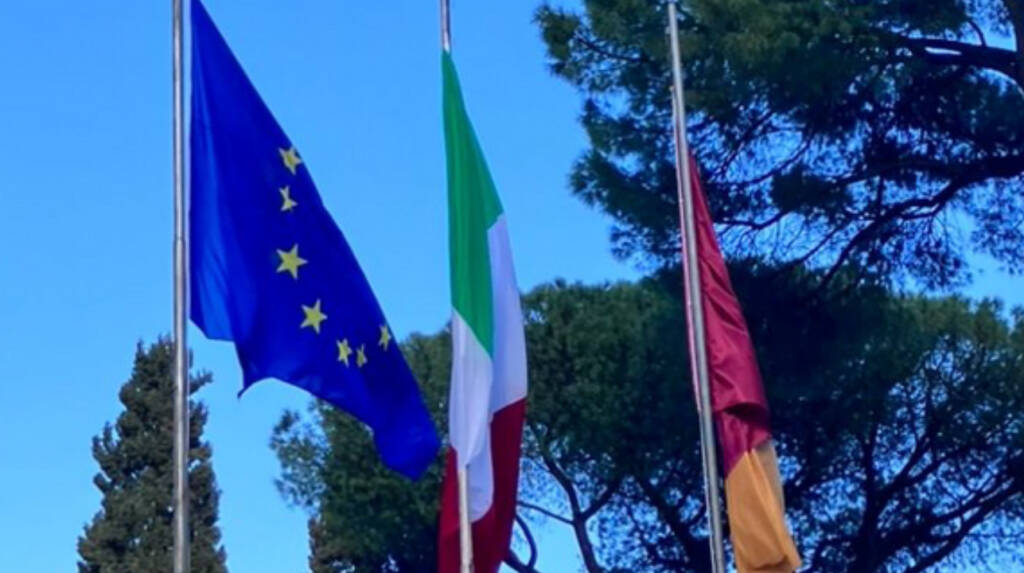 Bandiera roma italia europa