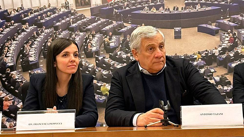 Francesca Peppucci e Antonio Tajani