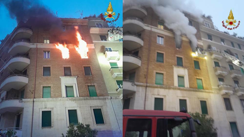 Roma, in fiamme un appartamento: 70enne muore carbonizzato
