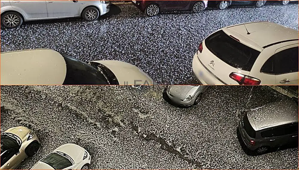 Grandinata su Roma, le strade primaverili diventano… invernali