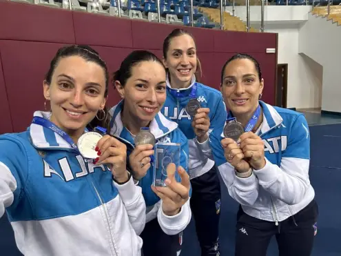 Coppa del Mondo di Spada Femminile: Fiamingo, Santuccio, Rizzi e Navarria brillano d’argento