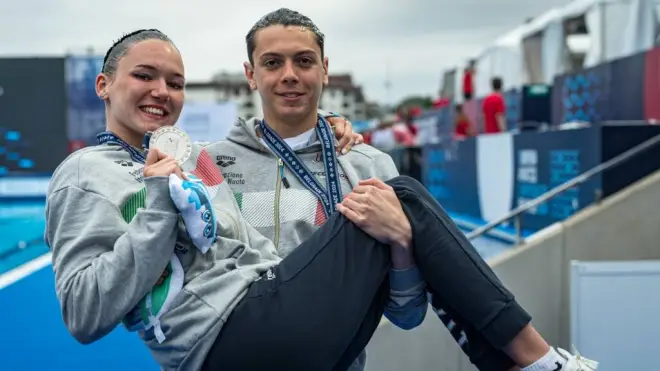 Europei di Nuoto Artistico, Pelati e Vernice sono d’argento nel Mixed Free: dagli Juniores ai Grandi per  vincere ancora