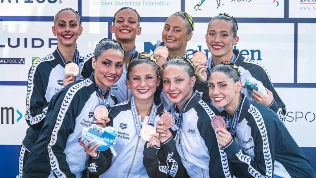 Europei di Nuoto Artistico, splendida Italia a Belgrado: è bronzo nella prova tecnica a squadre