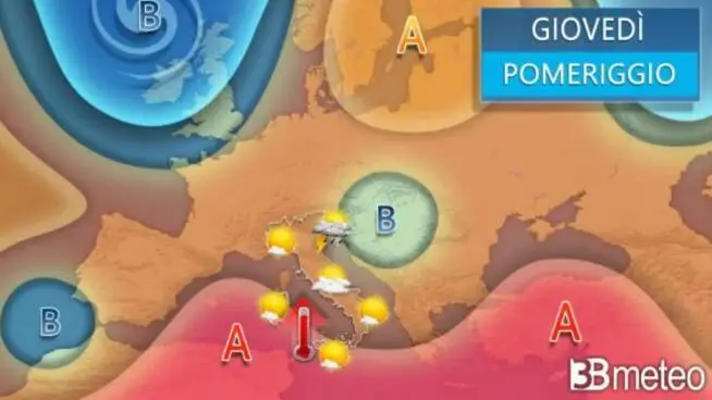 Meteo giovedì, campo di alte pressioni sull’Italia