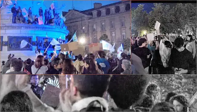 Parigi, “invasa” Place de la République contro la vittoria dell’estrema destra