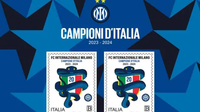 Poste Italiane omaggia l’Inter: un francobollo dedicato ai Campioni d’Italia