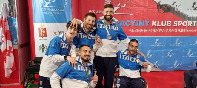 Campionato del Mondo Scherma Paralimpica, l’Italia della Sciabola Maschile conquista l’argento