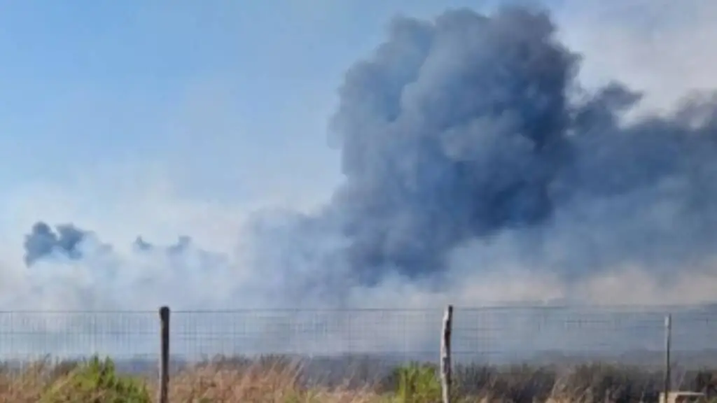 Maxi-incendio di sterpaglie alla Muratella: il fumo raggiunge il centro di Roma