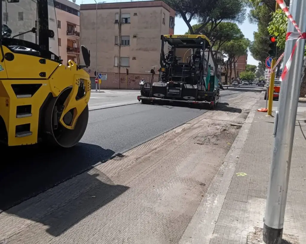 Latina Scalo, in corso interventi in viale della Stazione