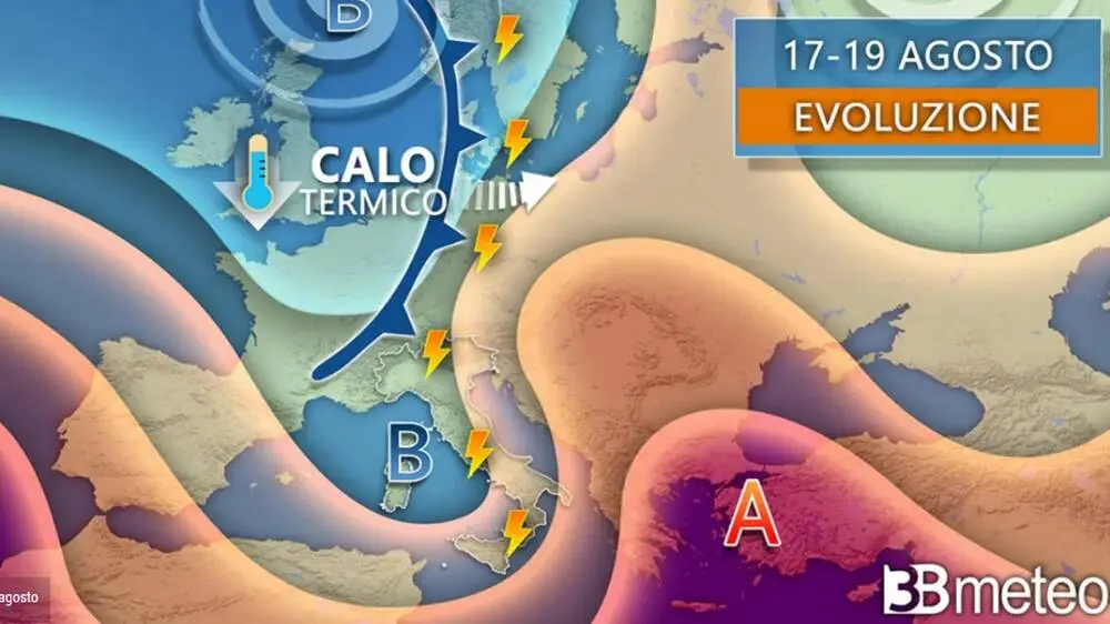 Dal weekend stop al gran caldo e calo termico