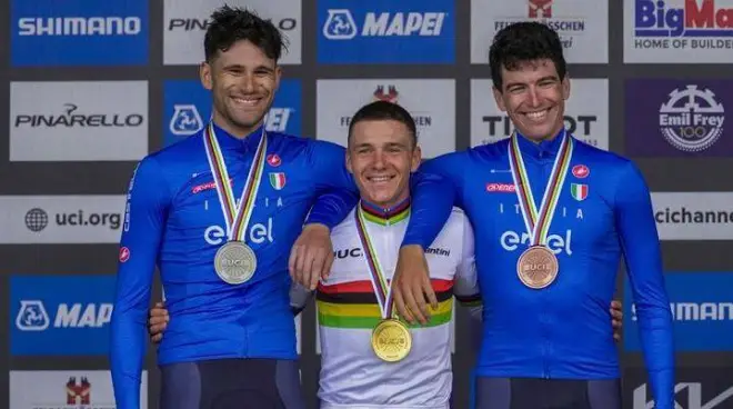 Europei di Ciclismo, nella crono Elite Ganna e Affini sono eccezionali: fanno argento e bronzo