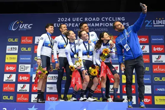 Europei di Ciclismo su Strada: l’Italia della Staffetta Mista è splendido oro