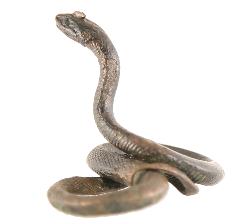 Il serpentello fa parte della serie di bronzetti di animali