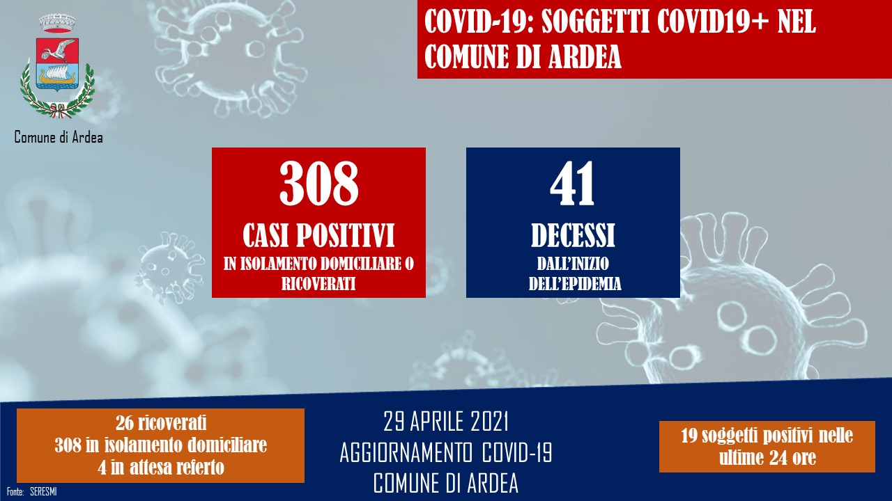 Covid-19 Ardea 29 aprile